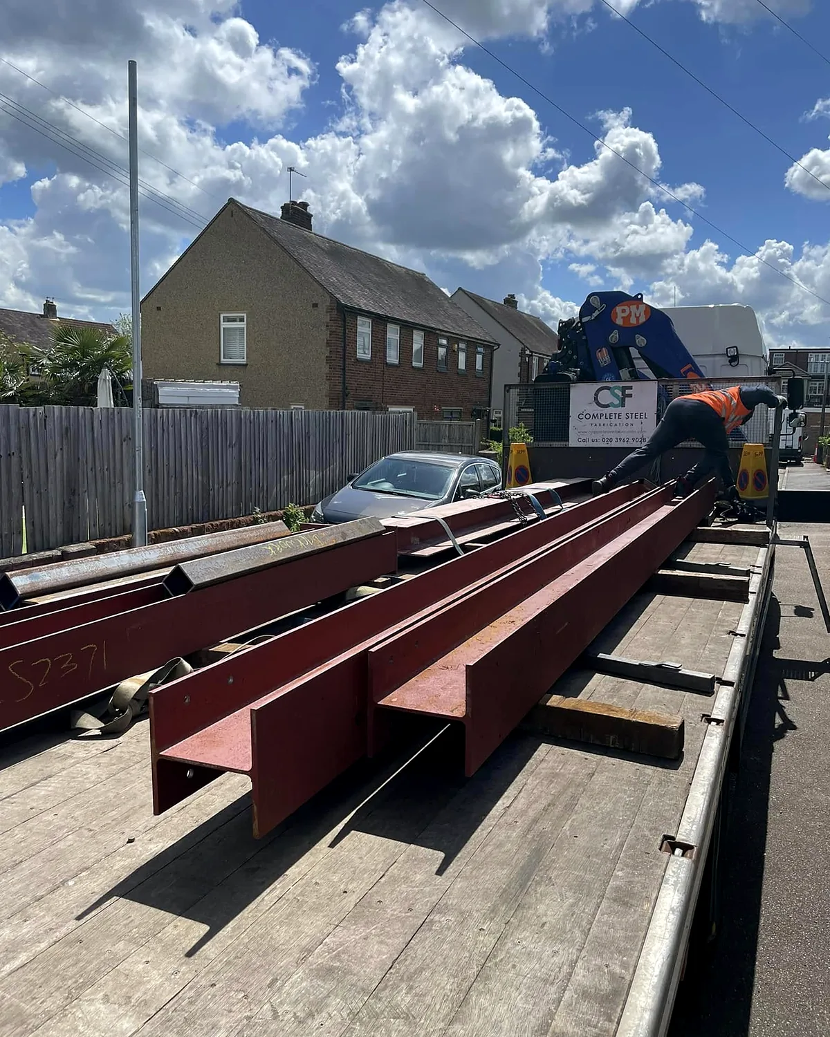 Steels delivered to site