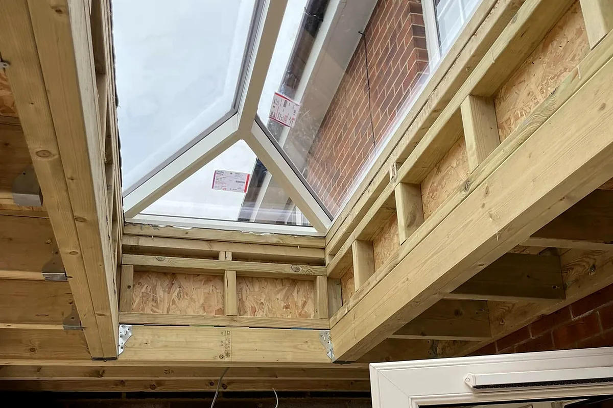 Roof lantern over a rear extension